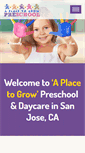Mobile Screenshot of aplacetogrowpreschool.net